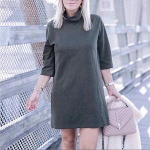 Zara Turtle Neck Shirt Knitwear Dress 1/2 Sleeve Basic Casual Minimalist Medium